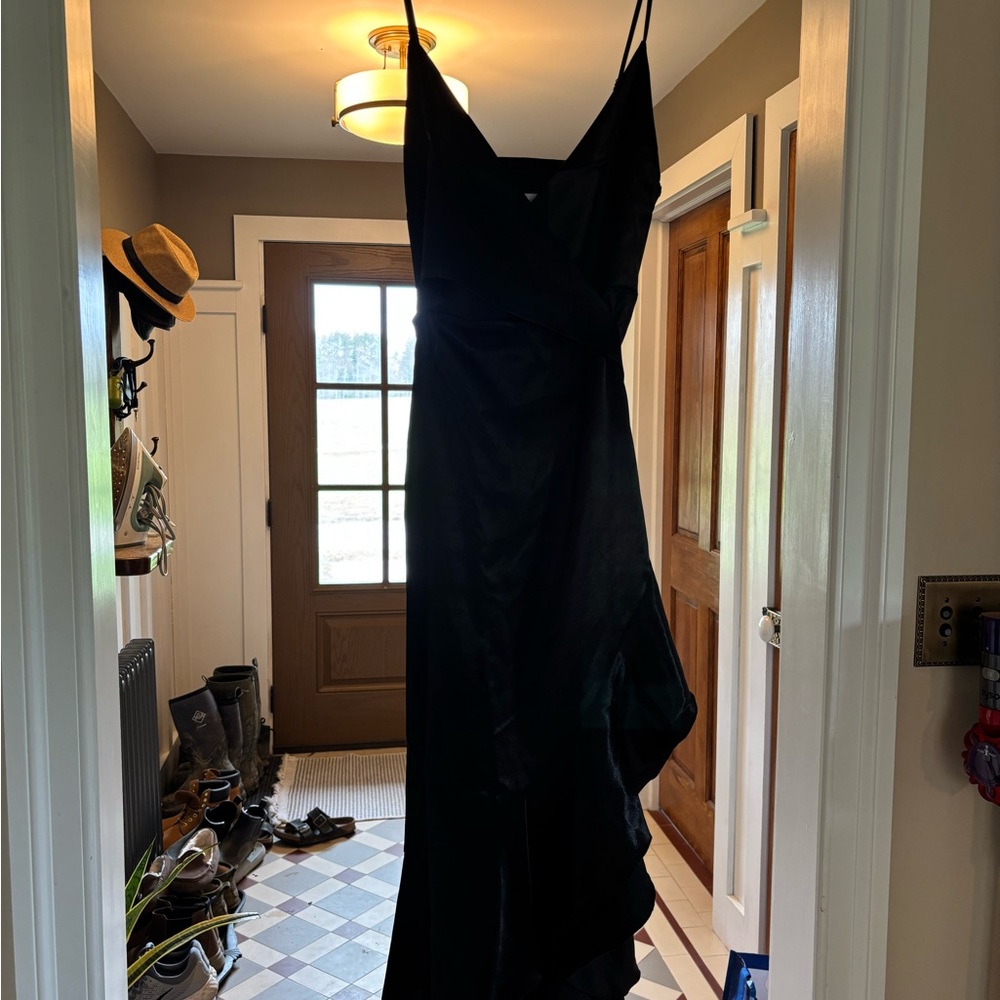 Birdy Grey Black Asymmetrical Cocktail Dress